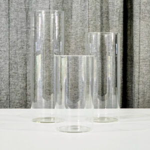 Clear glass cylinder
