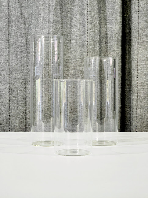 Clear glass cylinder